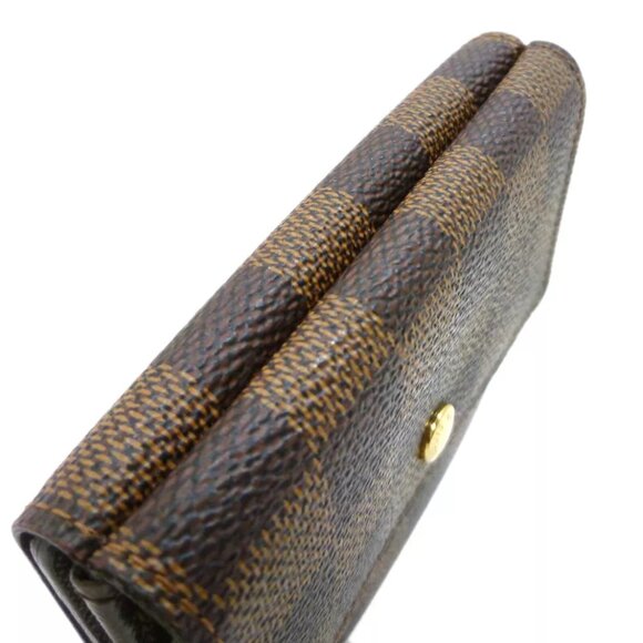 Authentic LOUIS VUITTON Portefeuille Elise Wallet N61654 Damier Ebene - Picture 3 of 12